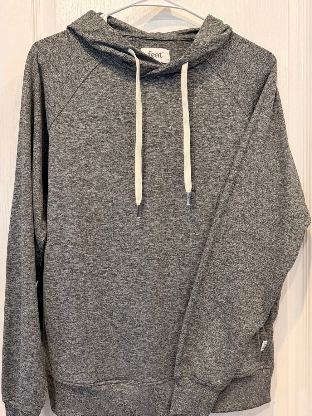 FEAT Heather Gray Hoodie Pullover Sweater